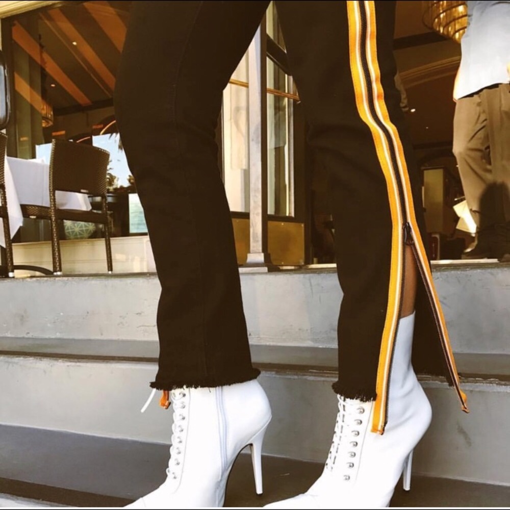 LF side zip jeans